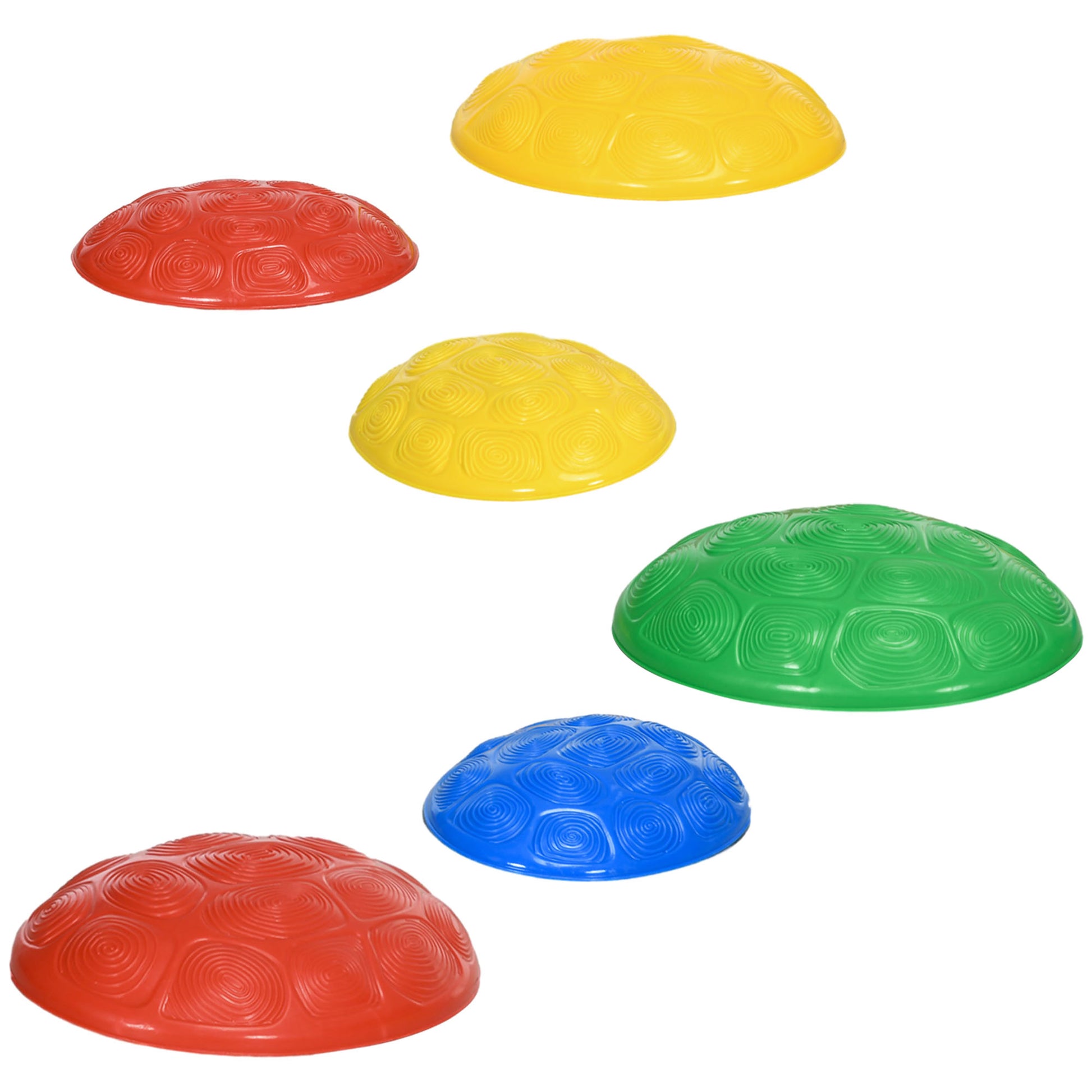 ZONEKIZ Balance Stones for Kids 3-8 Years Set of 6 Stackable Balance Blocks with Non-Slip Base for Balance Training and Coordination Multicolor