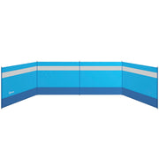 Foldable Windbreak Camping Privacy Screen with Light Window Poles Ropes Windshield Fence Beach Windshield Beach Protection for Camping Garden, Beach, Patio 725 x 140 cm Blue