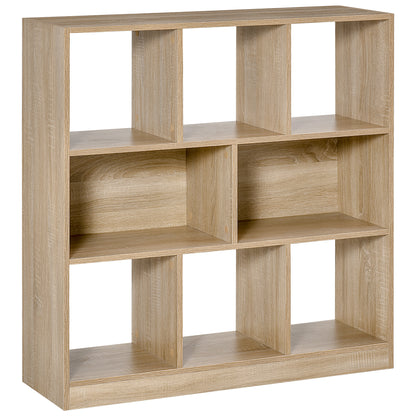 Bookshelf 3-Tier Storage Shelf Office Display Shelf for Home Office Living Room Oak 97.5 x 30 x 100 cm