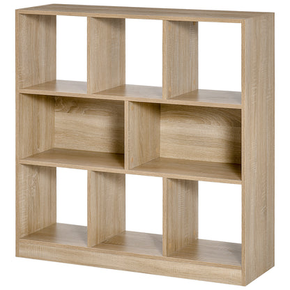 Bookshelf 3-Tier Storage Shelf Office Display Shelf for Home Office Living Room Oak 97.5 x 30 x 100 cm
