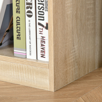 Bookshelf 3-Tier Storage Shelf Office Display Shelf for Home Office Living Room Oak 97.5 x 30 x 100 cm