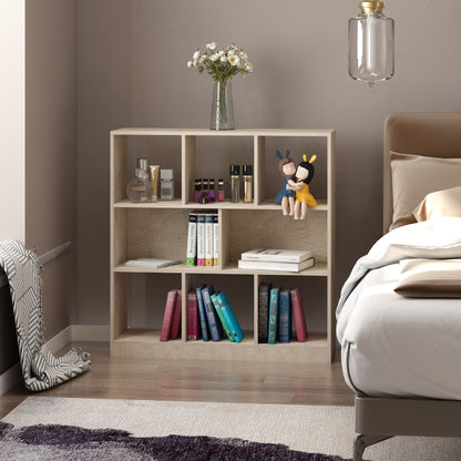 Bookshelf 3-Tier Storage Shelf Office Display Shelf for Home Office Living Room Oak 97.5 x 30 x 100 cm