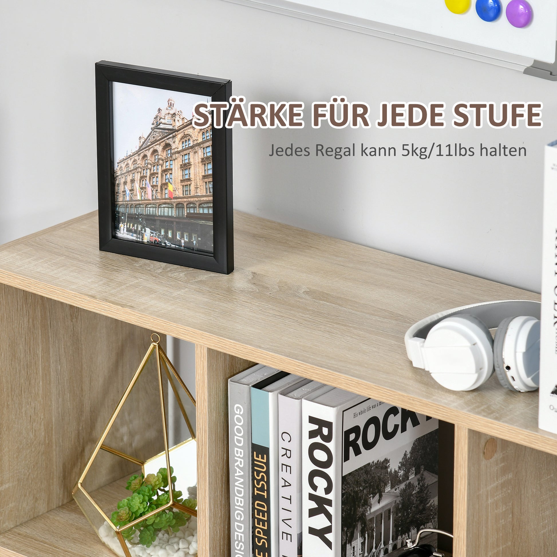 Bookshelf 3-Tier Storage Shelf Office Display Shelf for Home Office Living Room Oak 97.5 x 30 x 100 cm