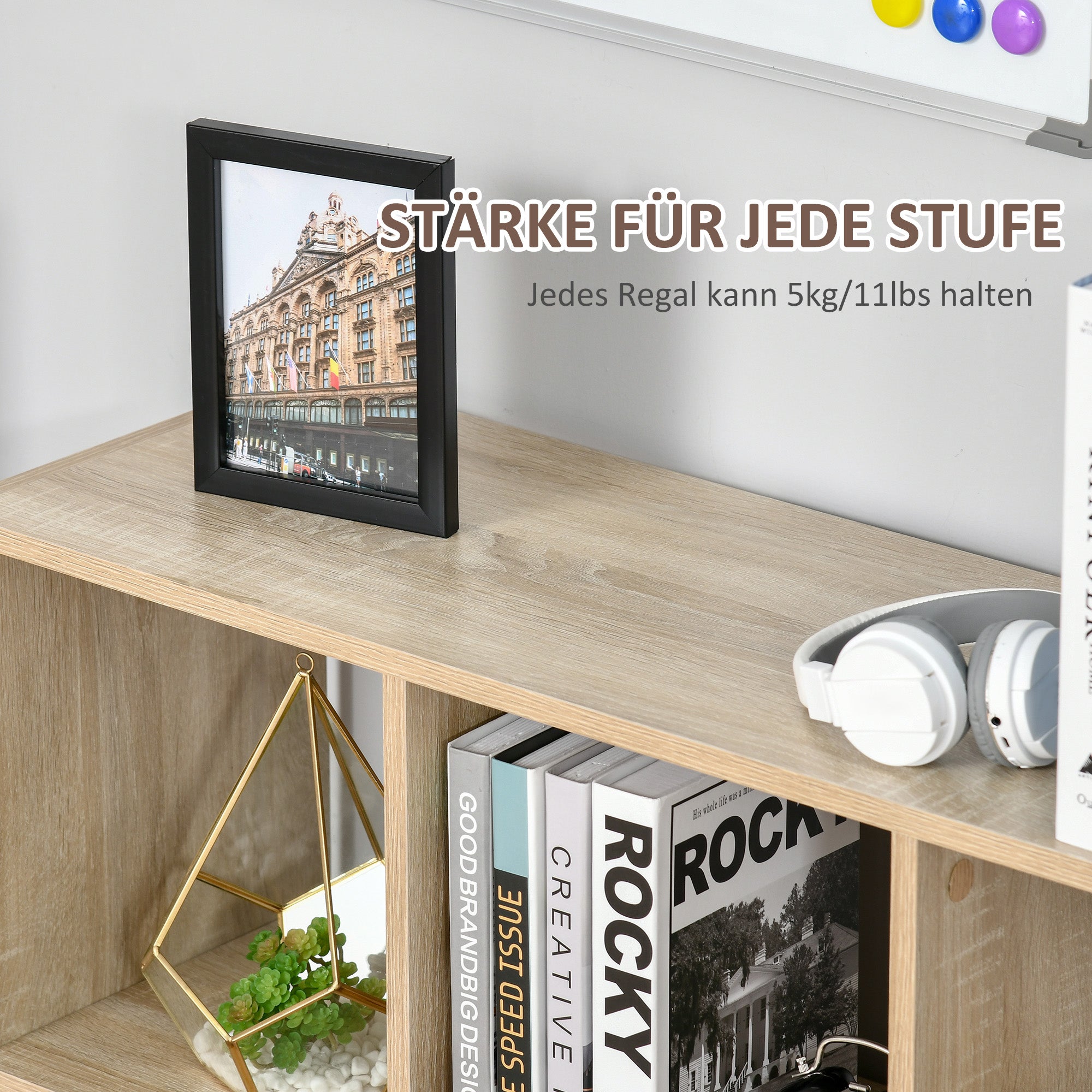 Bookshelf 3-Tier Storage Shelf Office Display Shelf for Home Office Living Room Oak 97.5 x 30 x 100 cm