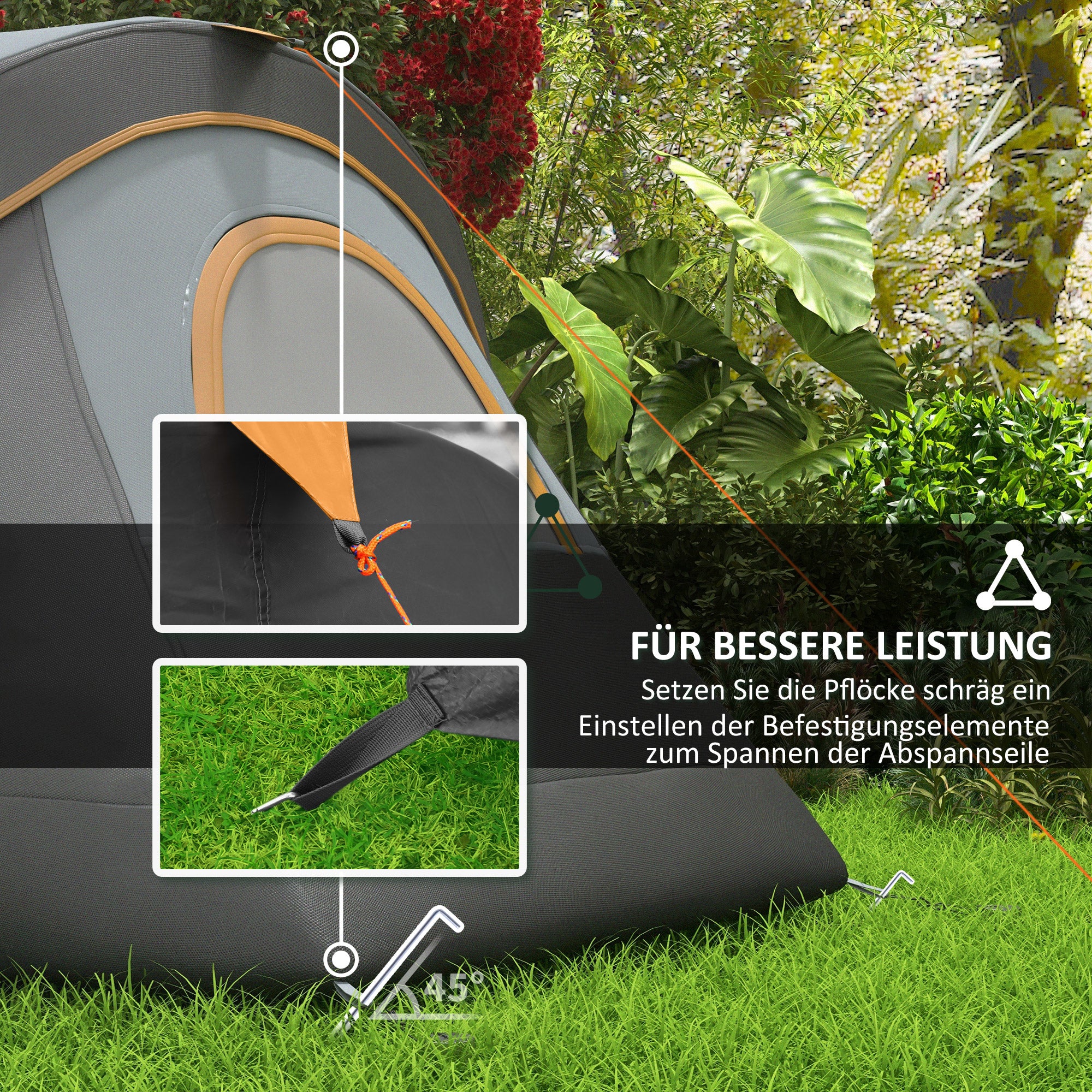 Camping Tent for 5-6 People Stable Waterproof Family Tent with Entrance Window Pack Bag, Tent with 3000mm Water Column Tunnel Tent for Camping Travel Garden, Light Gray