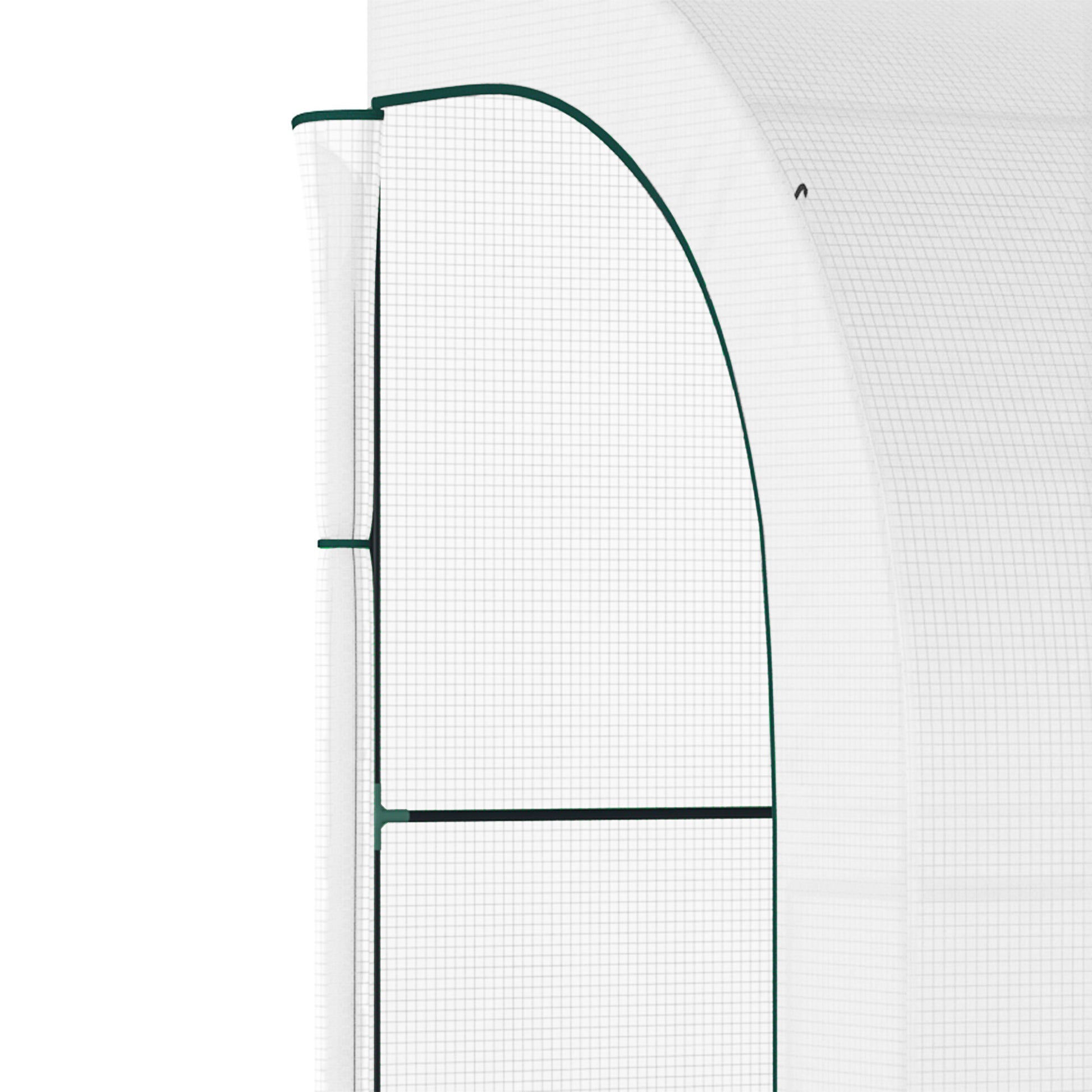 Greenhouse with Shelves Windows, Winterproof Foil Greenhouse made of Steel, Wall-mounted greenhouse for Balcony, Garden, Tomato house 300x150x213cm Tomato Greenhouse for Vegetables Flowers Plants White