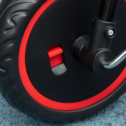 Tricycle Kids Tricycle Children's Bike with Pelvic Belt Pedals, Bike Basket, Kids Bike with Adjustable Seat for Children 2-5 Years Red + Black, 80 x 48 x 63 cm