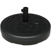 Parasol Stand Up to 35 kg Fillable Umbrella Stand, Round Parasol Holder, Umbrella Weight, Stand for Umbrella Ø38/48 mm, for Balcony, Terrace, Garden, Black
