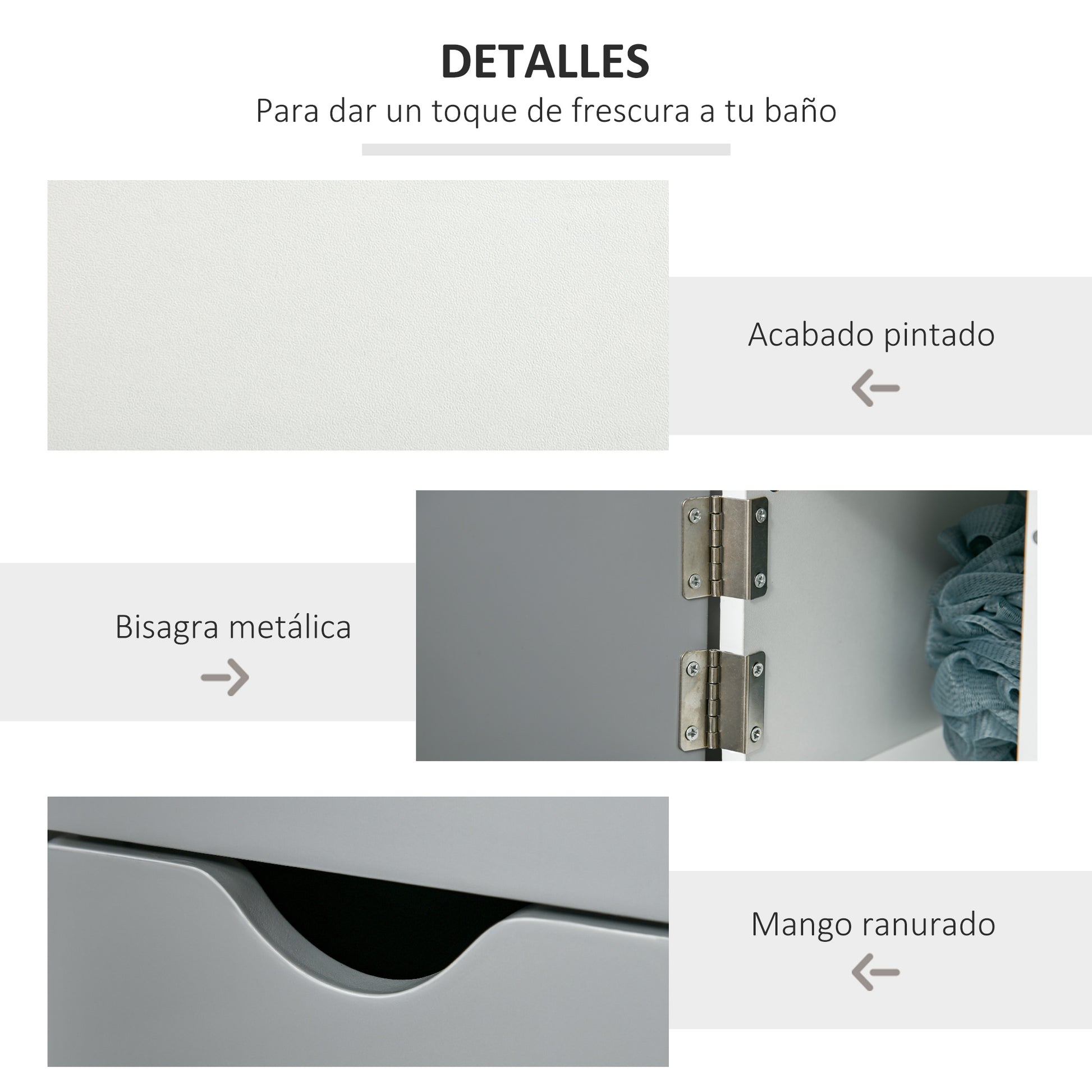 Bathroom Column Bathroom Cabinet with Doors and Open Shelves Modern Style 15.2x29.8x118 cm White and Gray