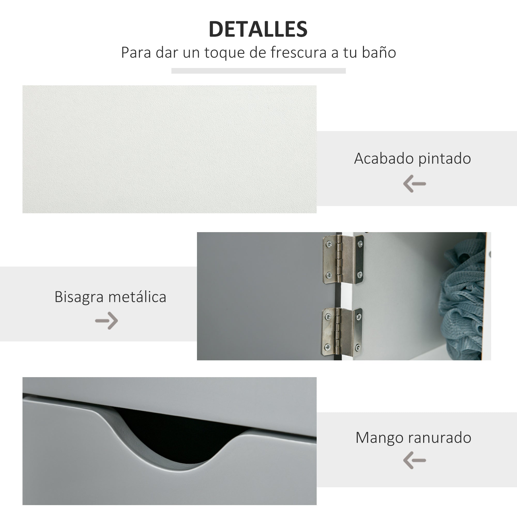 Bathroom Column Bathroom Cabinet with Doors and Open Shelves Modern Style 15.2x29.8x118 cm White and Gray