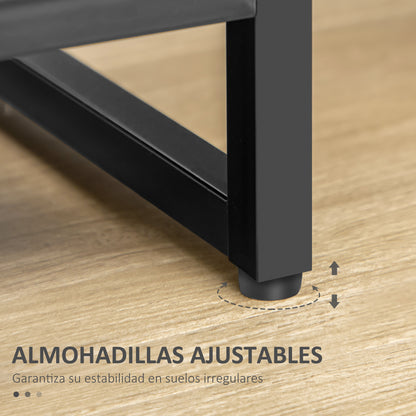 Fabric Drawer Organizer Dresser with Foldable Drawer Open Shelf and Steel Frame Industrial Style for Living Room Entryway Bedroom 45x40x50.5 cm Rustic Brown