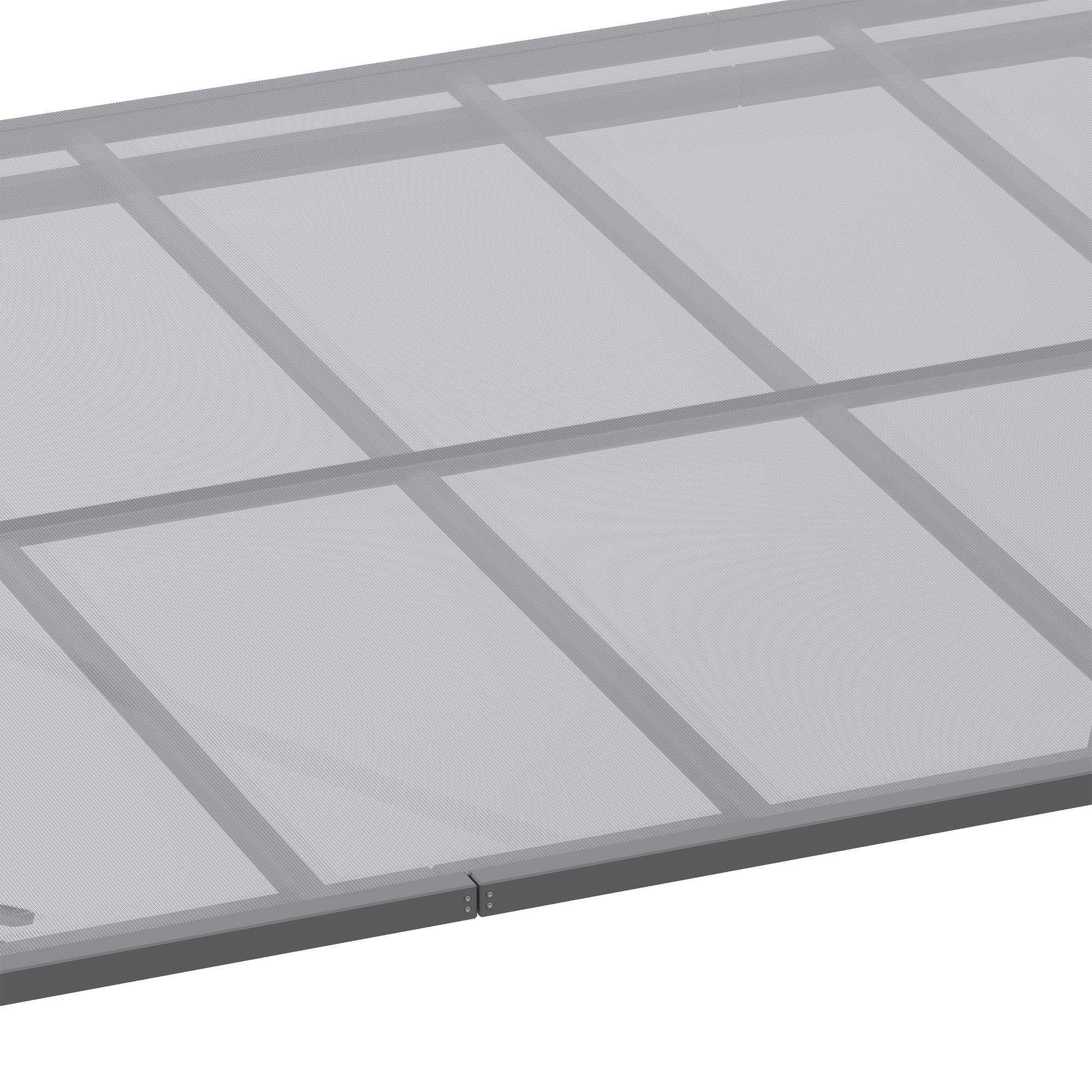 Aluminum Polycarbonate Hardtop Pergola 500 x 299 x 195/223 cm Garden Pavilion Carport Gray