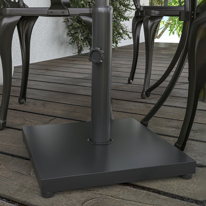 Umbrella Stand 13 kg Umbrella Base, Square Umbrella Holder, Umbrella Weight, Stand for Umbrella 35/38/48mm Pole Diameter, for Balcony, Terrace, Garden, Black
