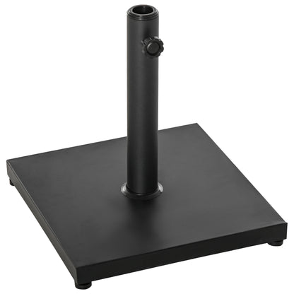 Umbrella Stand 13 kg Umbrella Base, Square Umbrella Holder, Umbrella Weight, Stand for Umbrella 35/38/48mm Pole Diameter, for Balcony, Terrace, Garden, Black