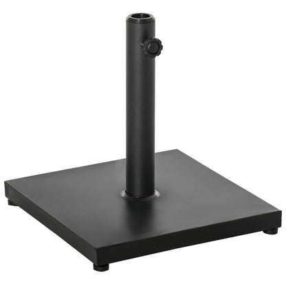 Umbrella Stand 13 kg Umbrella Base, Square Umbrella Holder, Umbrella Weight, Stand for Umbrella 35/38/48mm Pole Diameter, for Balcony, Terrace, Garden, Black