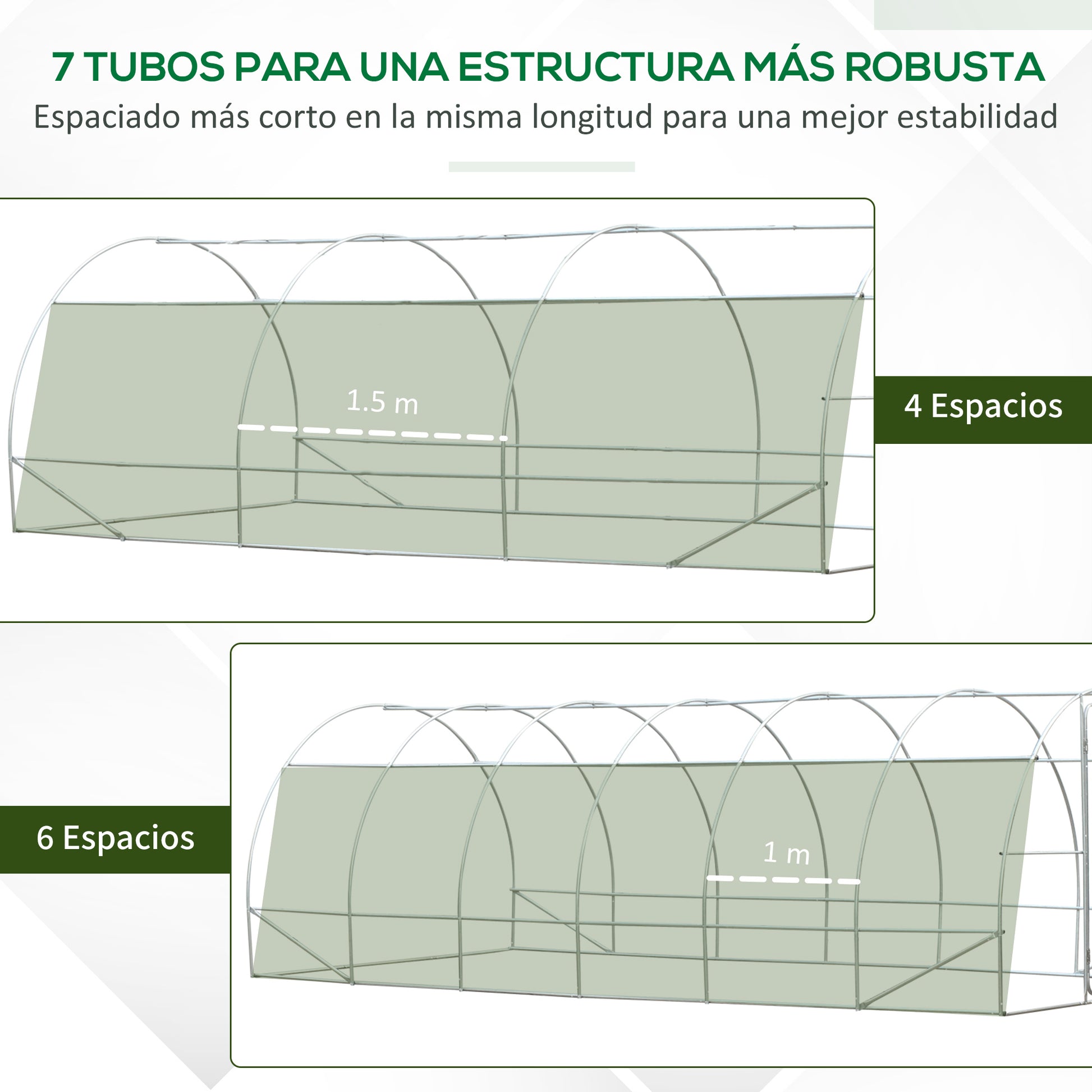 Outdoor Tunnel Greenhouse 6x3x2m Large Garden Greenhouse with 12 Windows and Roll-Up Zipper Door Metal Frame for Plant Cultivation White