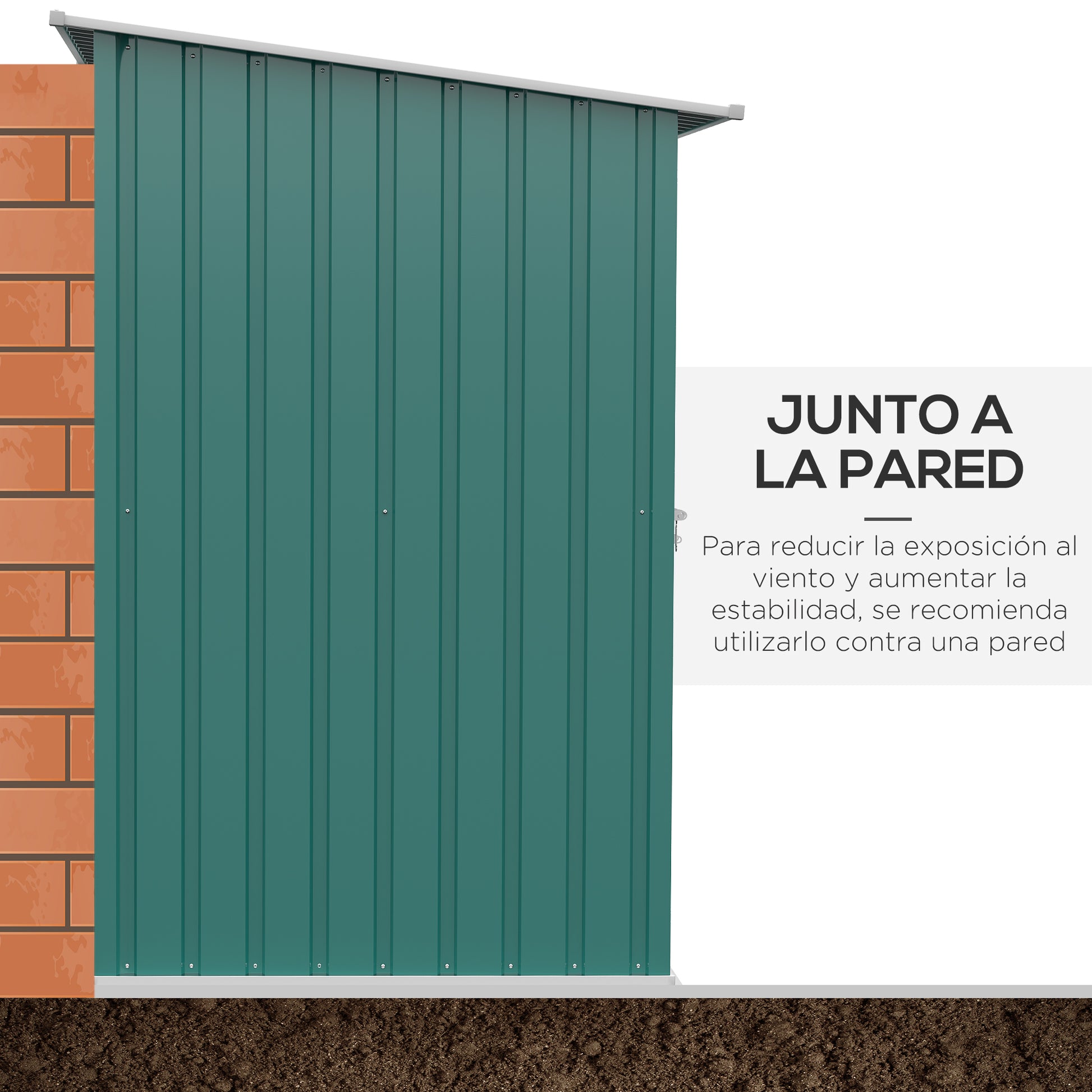 Garden Shed Exterior 0.92 m² 100x103x160 cm Metal Garden Shed with 1 Door and Lock for Tool Storage for Patio Terrace Green