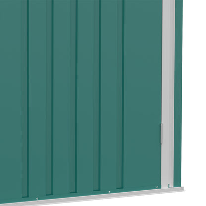 Garden Shed Exterior 0.92 m² 100x103x160 cm Metal Garden Shed with 1 Door and Lock for Tool Storage for Patio Terrace Green