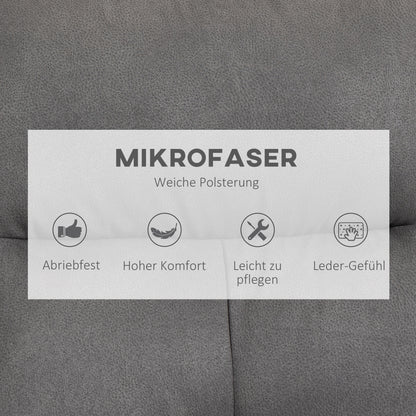 Recliner Chair with Footstool, TV Chair with Swivel Base, TV Armchair with Reclining Function for Living Room, Bedroom, up to 150 kg Load Capacity, Polyester, Steel, Dark Gray