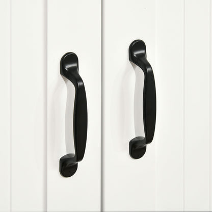 Sideboard Bedside Cabinet with 4 Drawers, Kitchen Cabinet Storage Cabinet with Adjustable Shelf, Anti-Tip, White, 105 x 40 x 76 cm