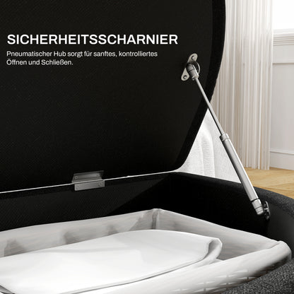 Storage Ottoman Bench with Velvet Upholstery, Open Lid Storage Chest with Wooden Legs, Storage Bench for Living Room Entryway Bedroom 120 x 46 x 42 cm Dark Gray