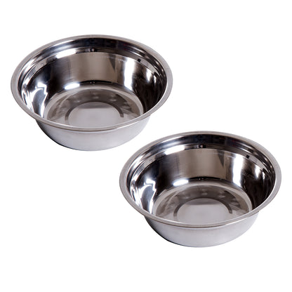 Raised Dog Bowl Feeder with 2 Bowls Water Bowl 2 x 2000ml Stainless Steel Bowls Feeding Station Dog Bowls for Medium Dogs Cats Espresso
