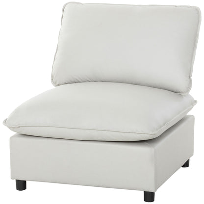 Wide Deep-Seat Upholstered Lounge Chair — Comfortable Faux Leather Accent Chair, Gray