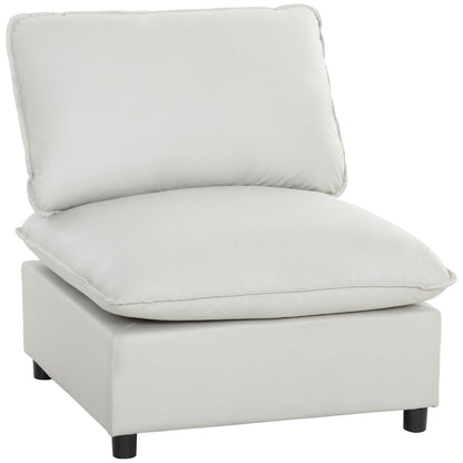 Wide Deep-Seat Upholstered Lounge Chair — Comfortable Faux Leather Accent Chair, Gray