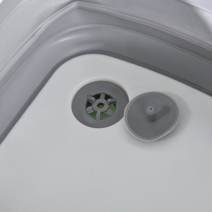 3-Tier Camping Kitchen Table Folding Portable Camping Table with Storage Shelves Sink Lamp Stand and Carrying Bag for Outdoor 68x20x31-69 inches Black