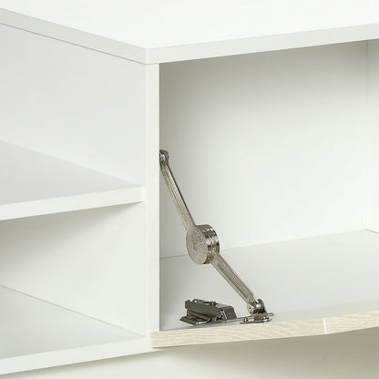 Living Room TV Stand TV Unit with TV Table 59.06x12.4x15.75 inches and Wall Shelf 37.6x6.3x23.6 inches Modern Natural Style