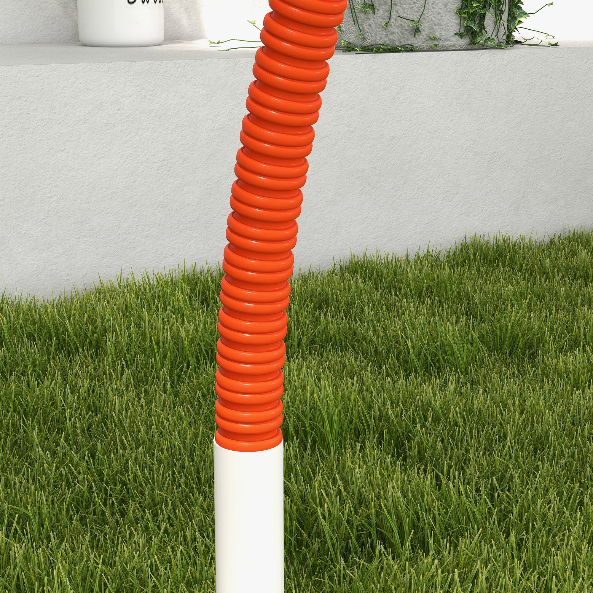 Dog Agility Set, 4-Piece Dog Training with Slalom Poles, Agility Equipment for Dogs with Oxford Carrying Bag, Orange