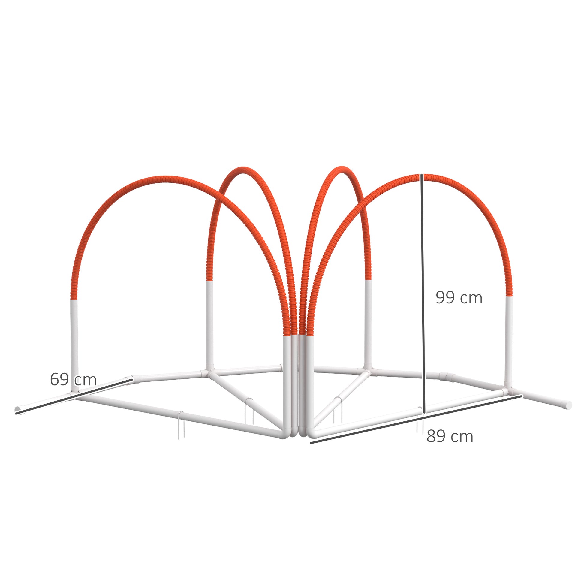 Dog Agility Set, 4-Piece Dog Training with Slalom Poles, Agility Equipment for Dogs with Oxford Carrying Bag, Orange