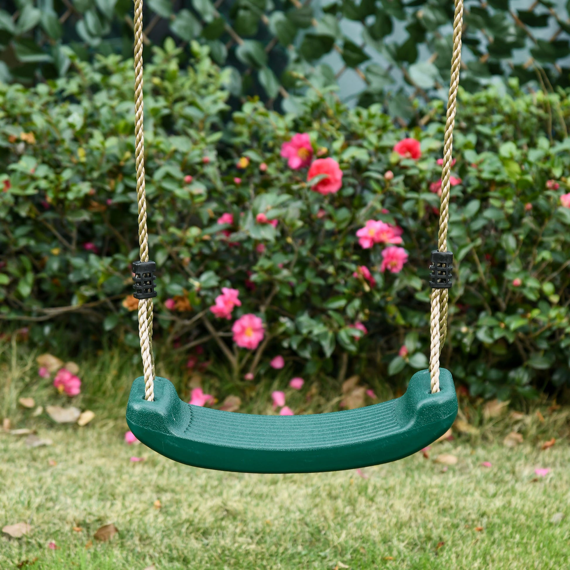 3 in 1 Set with Slide, Garden Swing, and Rope Ladder, Outdoor Playset for Children Ages 3-8, Wooden Structure, Green