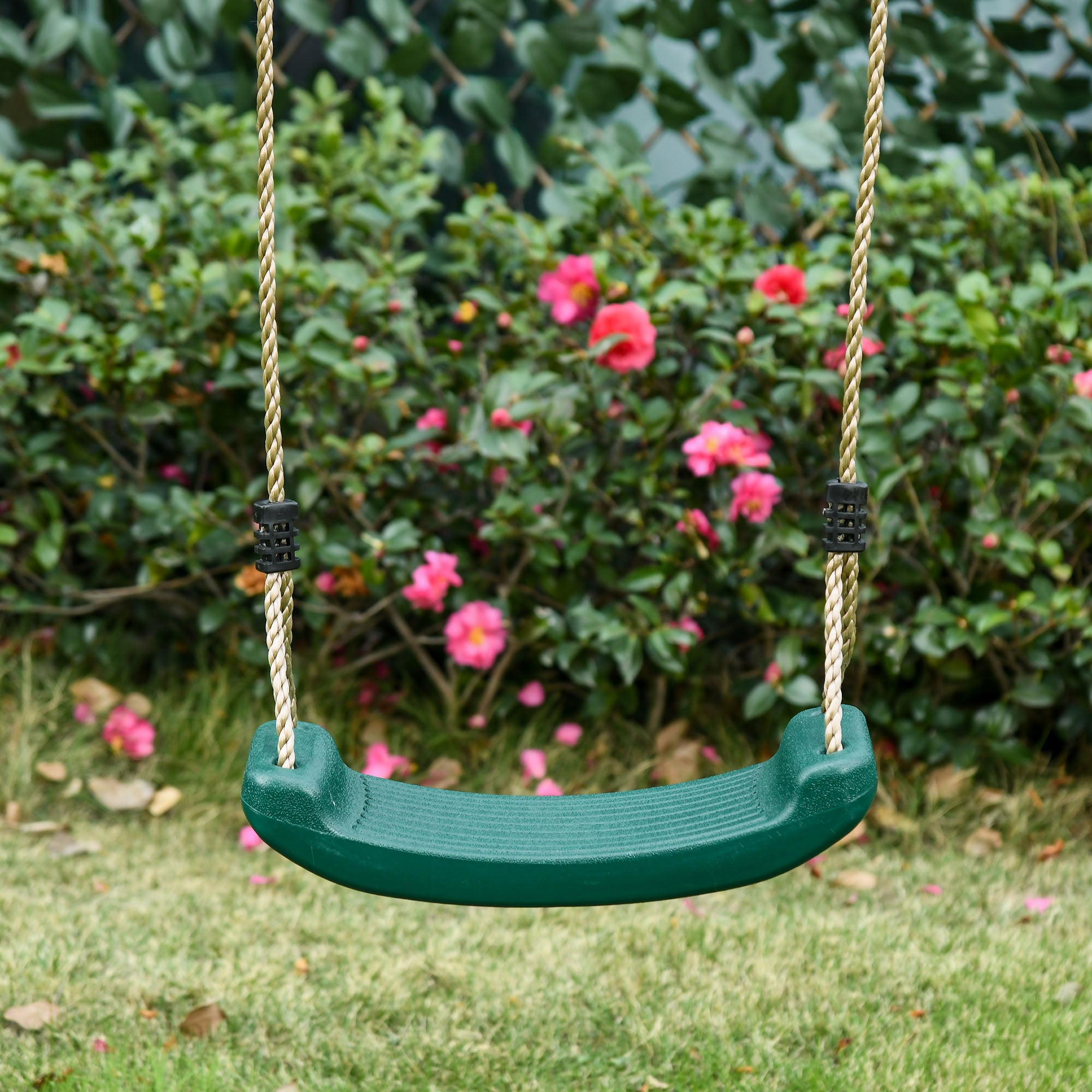 3 in 1 Set with Slide, Garden Swing, and Rope Ladder, Outdoor Playset for Children Ages 3-8, Wooden Structure, Green