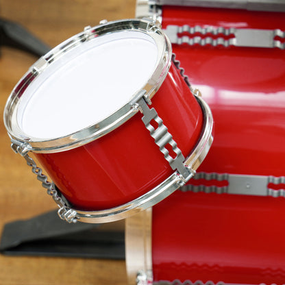 Kids Drum Set with Drum Throne for Children 3+ Years with Drums Bass Drum Cymbal Pedal and Drumsticks 68.5x37x84 cm Red