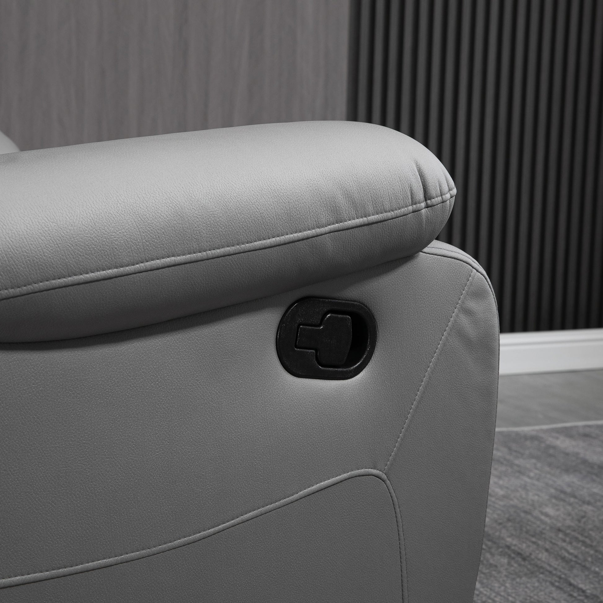 Recliner Chair TV Armchair with Reclining Function, Footrest, Swivel TV Armchair with Pocket Spring System for Living Room, Bedroom, Grey