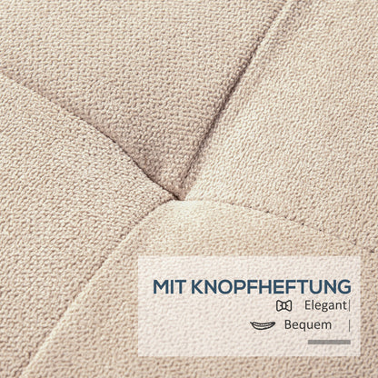 Bench, Upholstered Storage Bench, Bed Bench with Lid, Linen Look, Trunk Bench, Storage Bench for Living Room, Bedroom, Beige, 125 x 49 x 41.5 cm