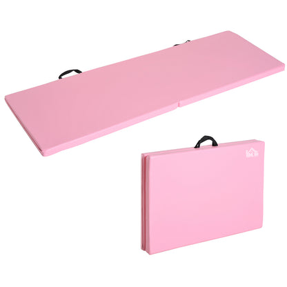 Gymnastics Yoga Pilates Fitness Folding Portable Mat Large Comfort 180L x 60W x 5H cm Synthetic Coating Pink