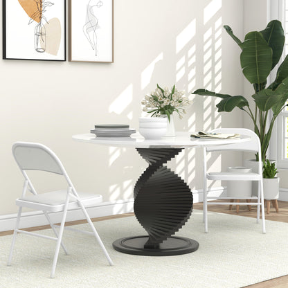 Set of 2 Folding Chairs Foldable Chairs with Backrest and Steel Frame for Living Room Office Study 45x46x78 cm White