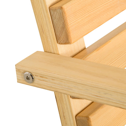 2-Seater Wooden Hanging Swing Bench Load Capacity 250 kg for Garden Terrace Balcony Outdoor 141.5x51x78 cm Natural