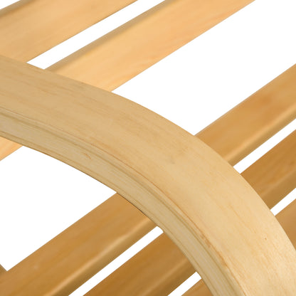 2-Seater Wooden Hanging Swing Bench Load Capacity 250 kg for Garden Terrace Balcony Outdoor 141.5x51x78 cm Natural