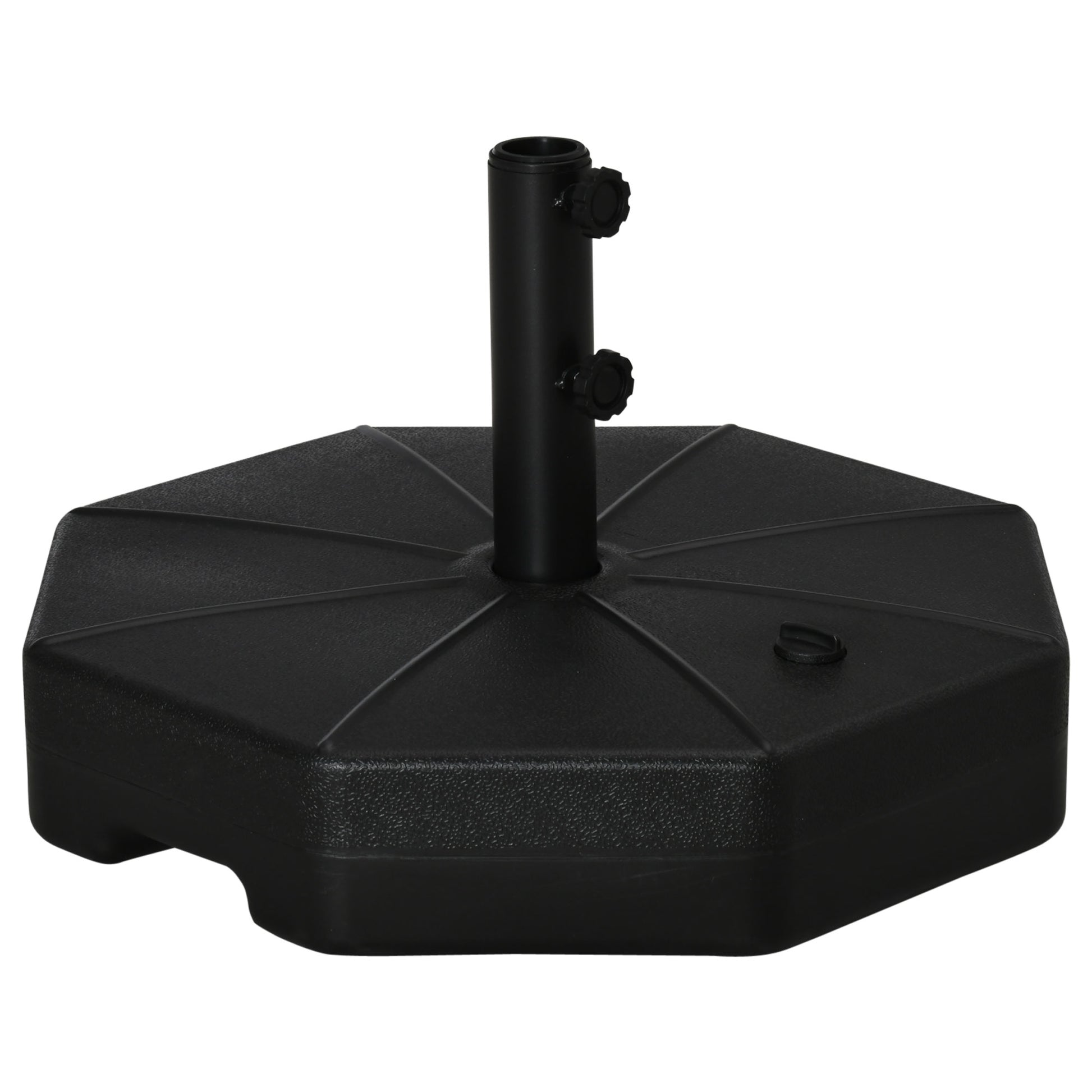 Umbrella Stand up to 40kg Fillable Umbrella Stand Octagonal Umbrella Holder, Umbrella Weight, Stand for Umbrella 38/48mm Pole Diameter, for Balcony, Terrace, Garden, Black