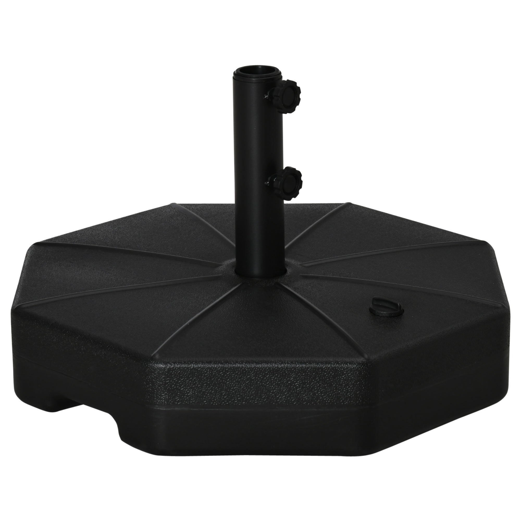 Umbrella Stand up to 40kg Fillable Umbrella Stand Octagonal Umbrella Holder, Umbrella Weight, Stand for Umbrella 38/48mm Pole Diameter, for Balcony, Terrace, Garden, Black