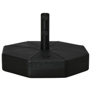 Umbrella Stand up to 40kg Fillable Umbrella Stand Octagonal Umbrella Holder, Umbrella Weight, Stand for Umbrella 38/48mm Pole Diameter, for Balcony, Terrace, Garden, Black