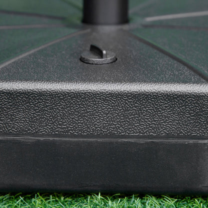 Umbrella Stand up to 40kg Fillable Umbrella Stand Octagonal Umbrella Holder, Umbrella Weight, Stand for Umbrella 38/48mm Pole Diameter, for Balcony, Terrace, Garden, Black