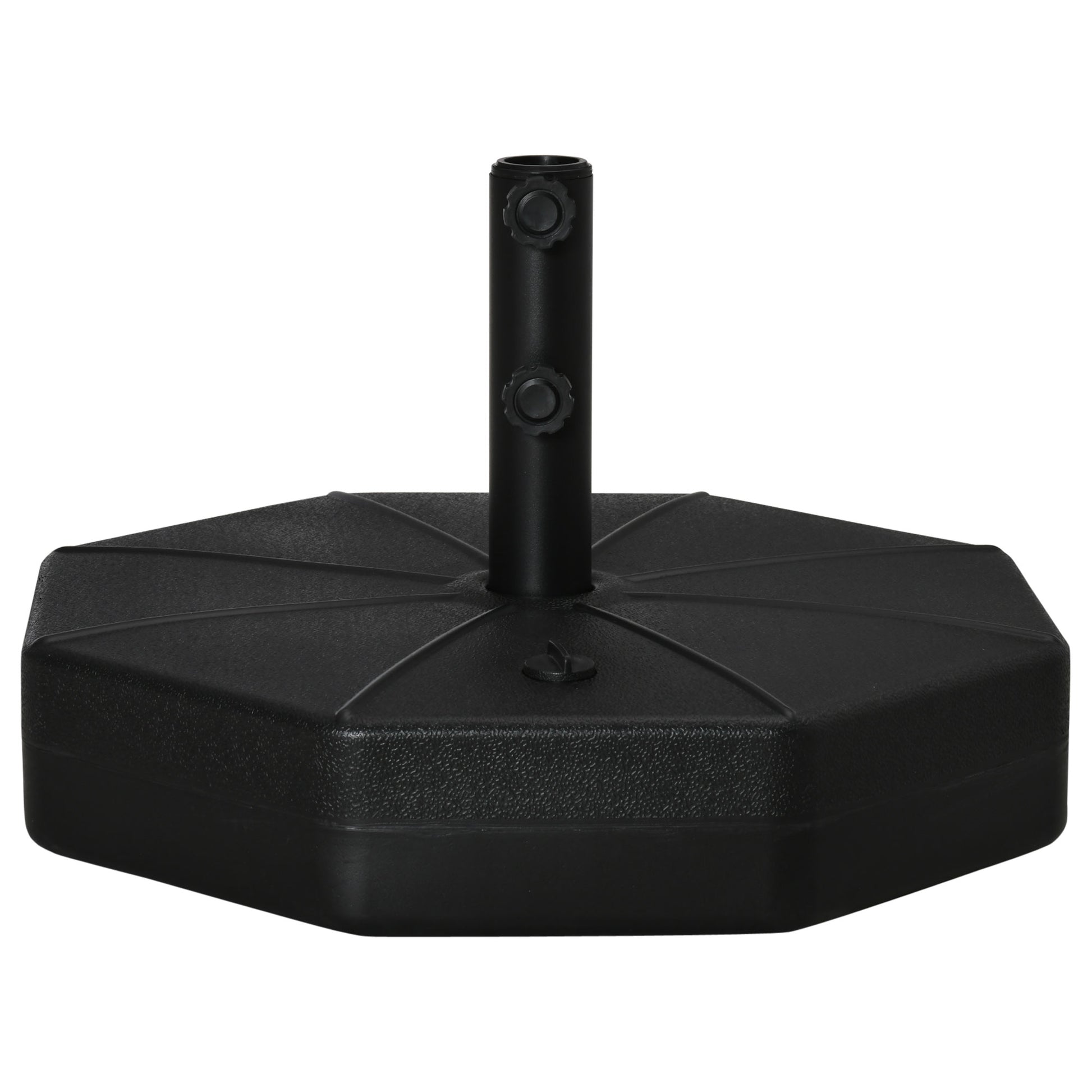 Umbrella Stand up to 40kg Fillable Umbrella Stand Octagonal Umbrella Holder, Umbrella Weight, Stand for Umbrella 38/48mm Pole Diameter, for Balcony, Terrace, Garden, Black