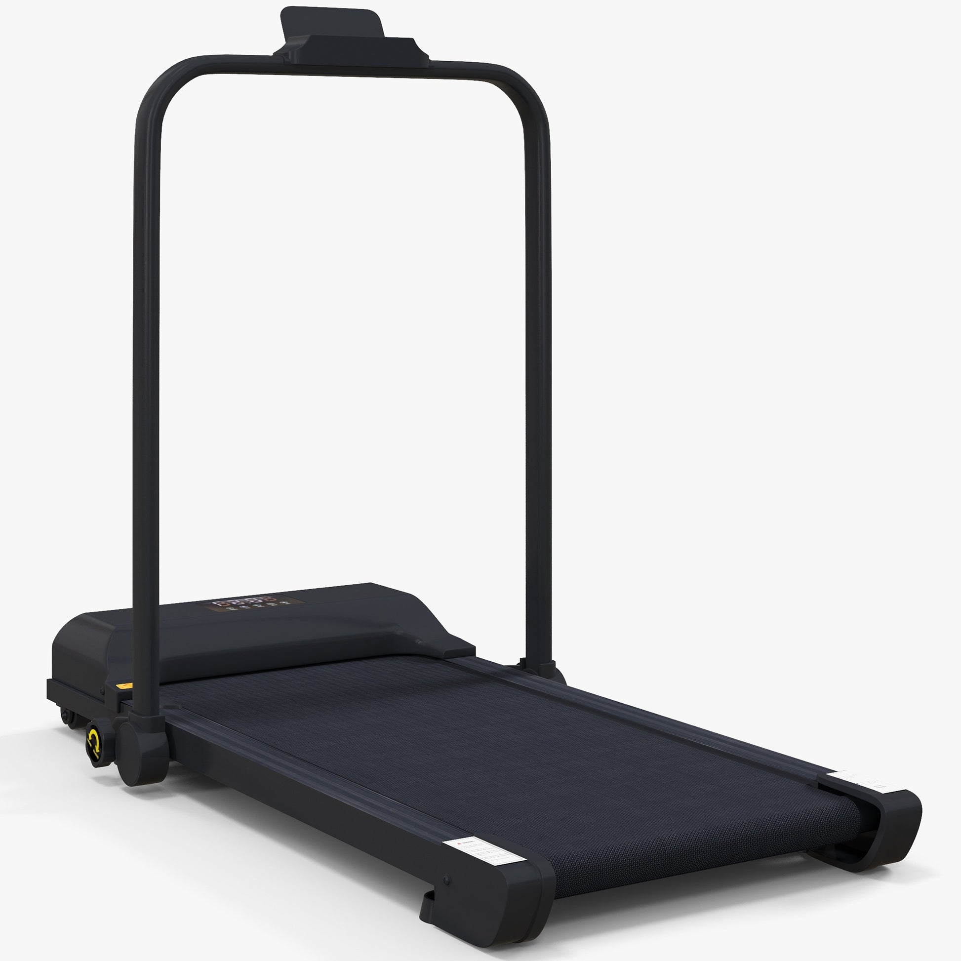 2-in-1 Folding Treadmill Walking Running Machine with LED Display Adjustable Speed Max. 10 km/h Remote Control Electric Treadmill Under Desk Black