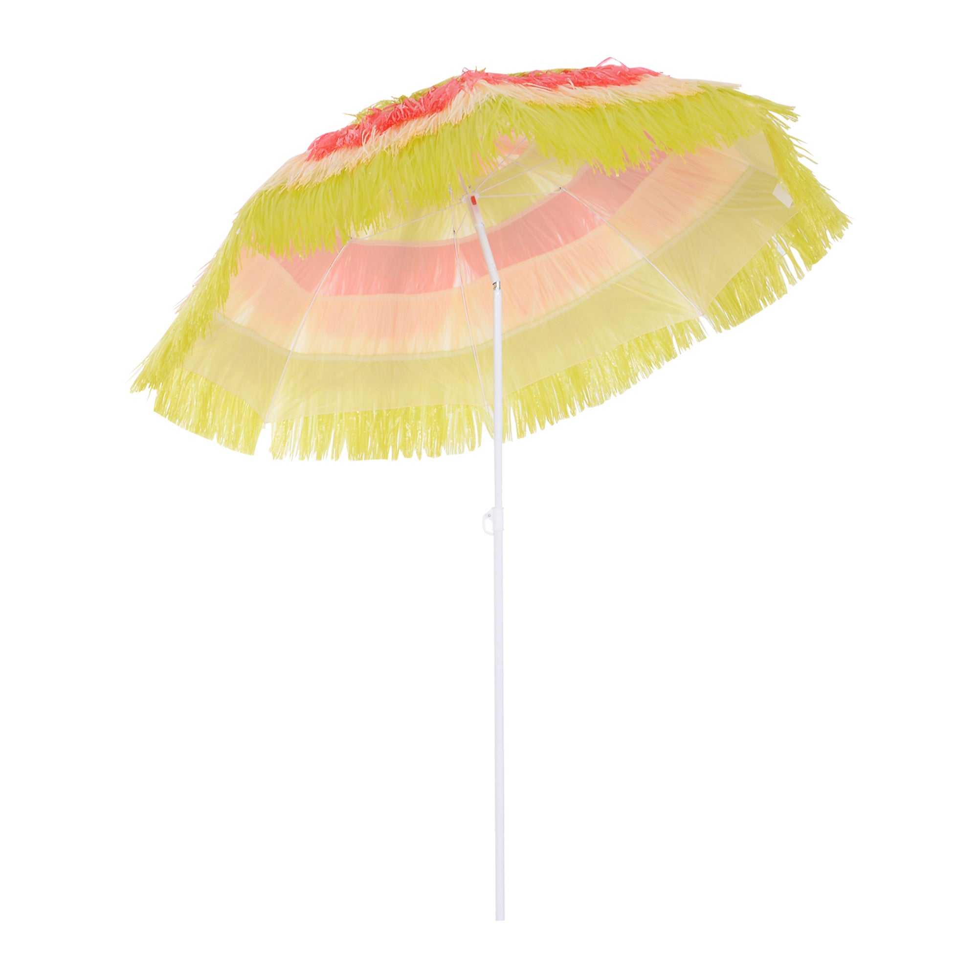 Sun Umbrella Beach Ø160cm windproof stable Beach umbrella height adjustable and tiltable Balcony umbrella foldable garden umbrella for travel, beach, balcony Multicolored