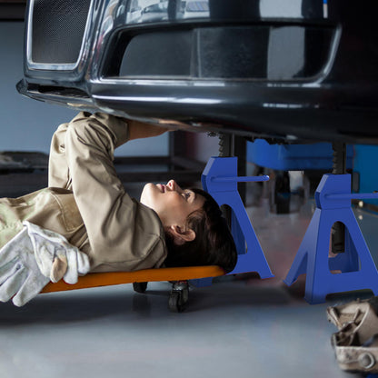 Support Stand 3 Ton Load Capacity 2 Pieces Support Stand incl Safety Pin 13-Step Height Adjustable 385 mm to 600 mm Support Stands Car Jack Stand for Workshop Garage Blue