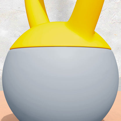 SPORTNOW Kettlebell 6kg Dumbbell with Non-Slip Handle for Fitness Training Cardio, Gray and Yellow